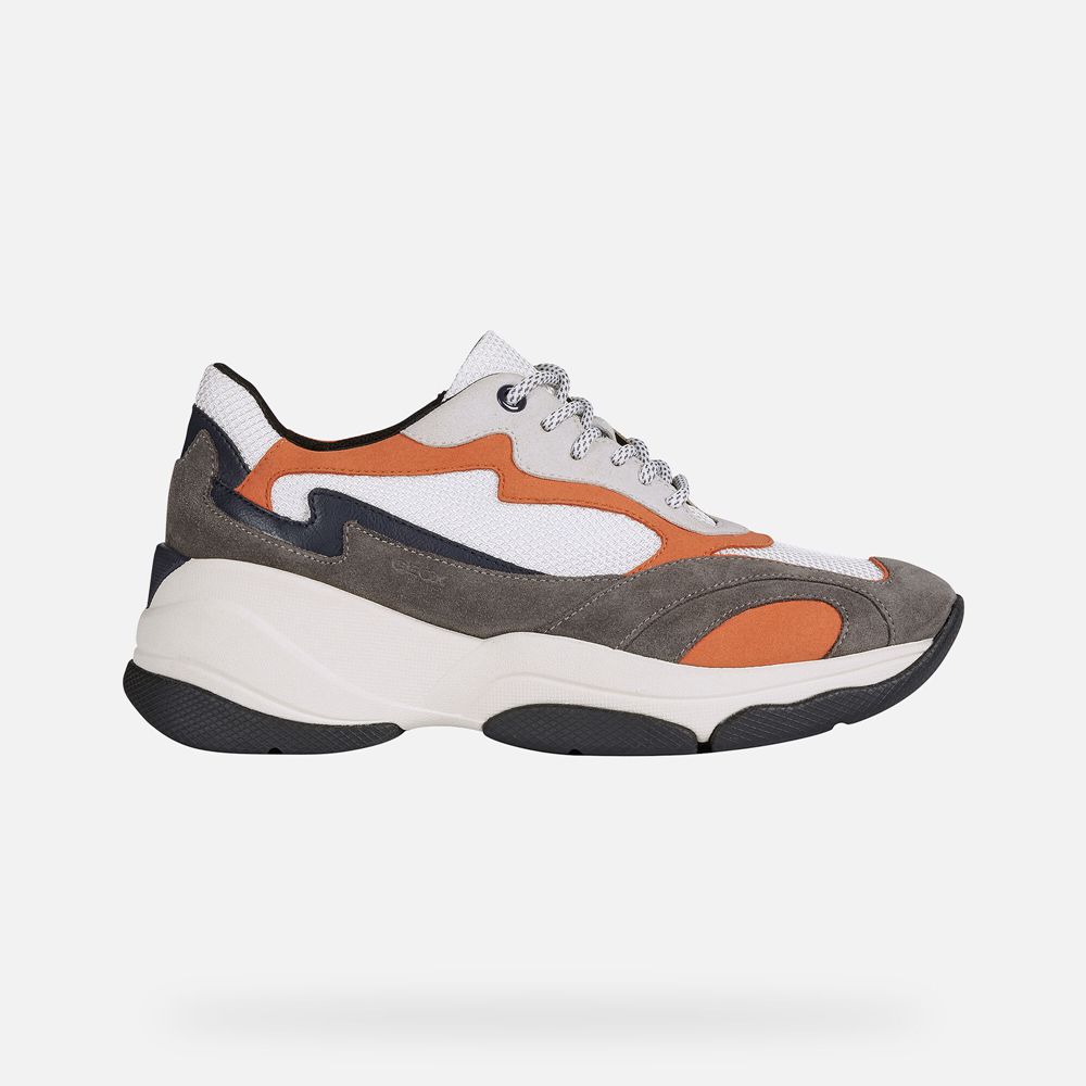 Tenis Geox Senhora Cinzentas Escuro/Branco - Kirya - OBDFG2490